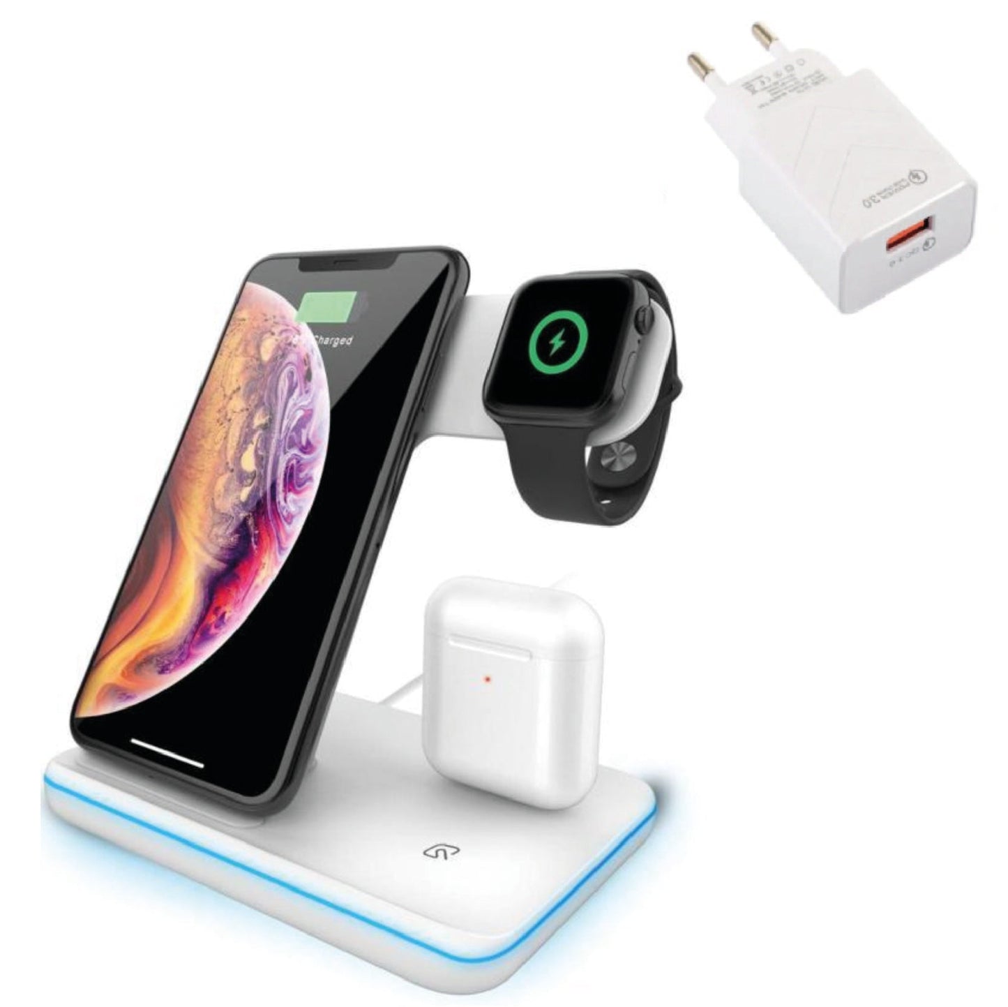 Cargador 3 en 1 Blade™ Wireless y Lightning